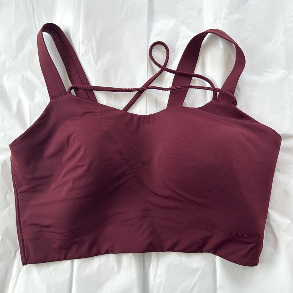 Lululemon Like a Cloud Longline Bra (maroon) Size 12, D/DD